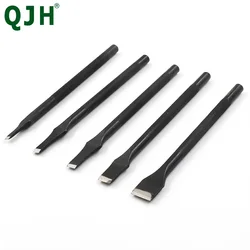 3/5/6/8/10/12mm Leathercraft Tool Slot Punches Flat Tip Straight Punch Hollow Cutter DIY Hand Work Leather Flat Punch Belt Tools