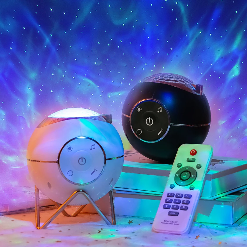 LED Laser Star Projector, Rotating Star Sky Light Projector with Music, Remote Control for  Home Theater, Bedroom Night Light