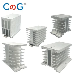 Radiator With Rail Clamp For Single Phase 10A 25A 40A 60A 80A 100A 200A 400A Aluminum Heat Sink SSR 25AA 40DD Solid State Relay