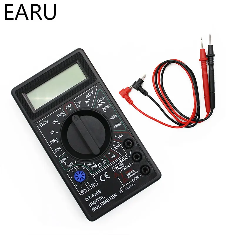 2 Color LCD Digital Multimeter AC/DC 750/1000V Digital Mini Multimeter probe For Voltmeter Ammeter Ohm Tester Meter Gauge