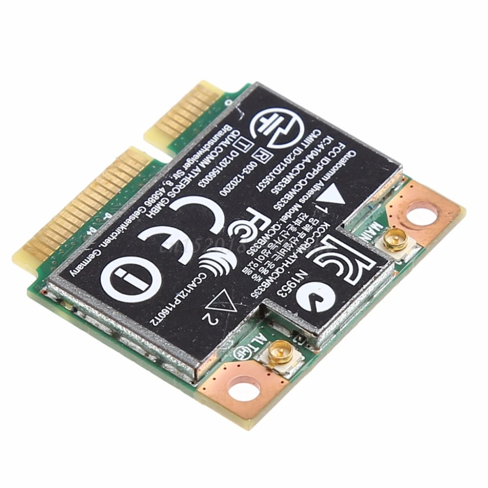802.11b/g/n WiFi 블루투스 4.0 무선 하프 미니 PCI-E 카드, HP Atheros QCWB335 AR9565 SPS 690019-001 733476-001