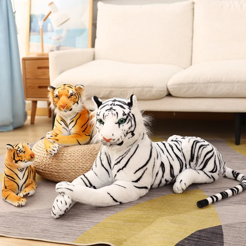 130-170CM High Quality Giant White Tiger Stuffed Toy Baby Lovely Big Size Tiger Plush Doll Soft Pillow Children Christmas Gift