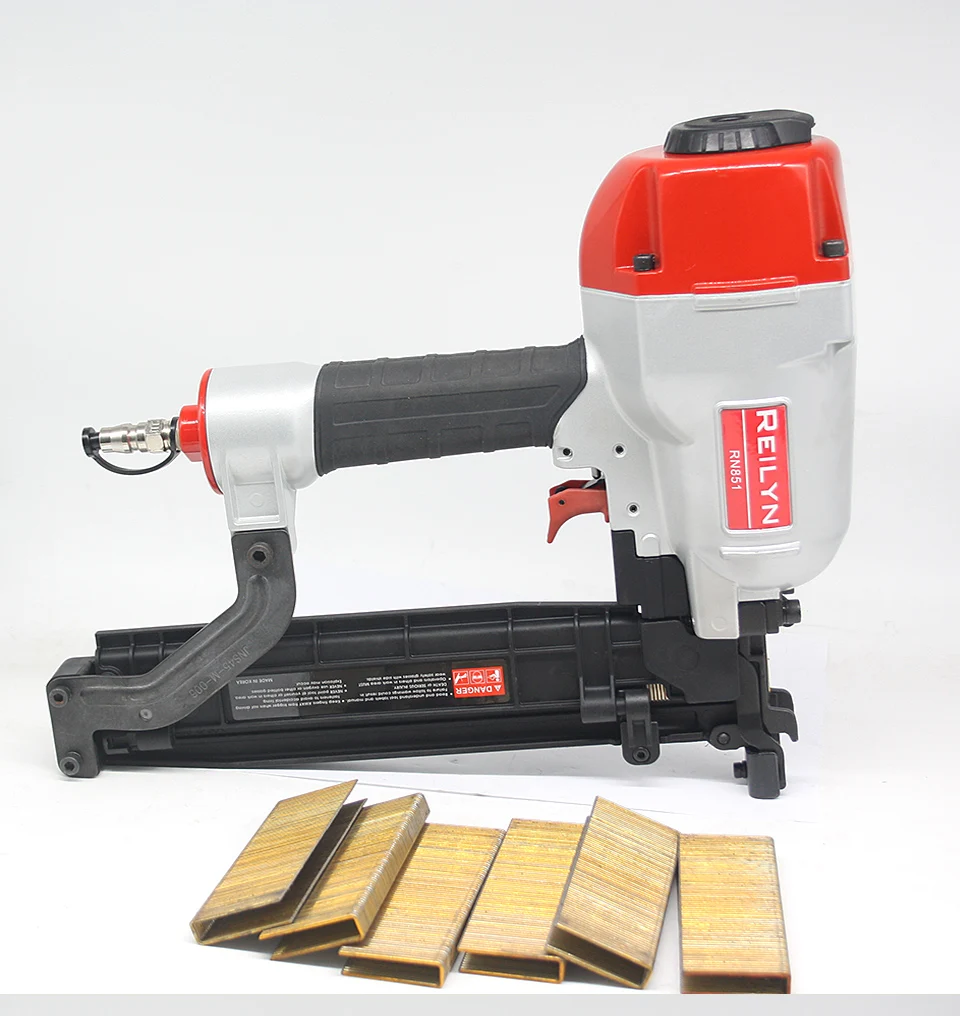 Reilyn Air Grampeador Ferramenta Pneumático Nailer Telhados para Madeira Decoração para Telhados Ferramenta 16ga Rn851 2550 mm Wide Crown