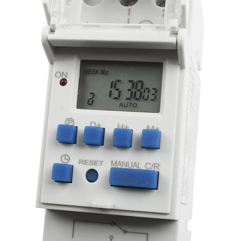 1Pc New Type 220V Digital LCD Power Timer Programmable Time Switch Relay tp8a16  Weekly Timer No Battery Stable Timer Switch