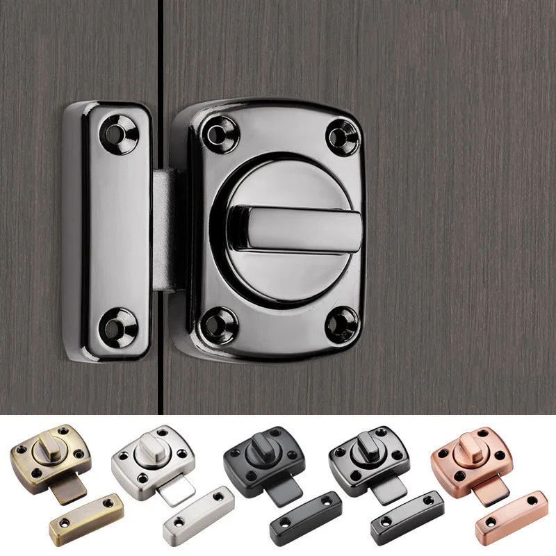 

1PCS Zinc Alloy Door Latch Universal Security Sliding Pull Cabinet Door Lock Red Green Bronze Gate Bolt Furniture Hardware