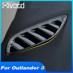 Hivotd Air Outlet Cover Anti-dust Interior Protection Trim Stick Styling Car Accessories For Mitsubishi Outlander 3 2016-2022