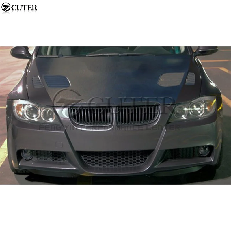 E90 3 Series 320i Carbon Fiber Front Engine Hood Bonnets Engine Covers with Vents for Bmw E90 325i 05-08