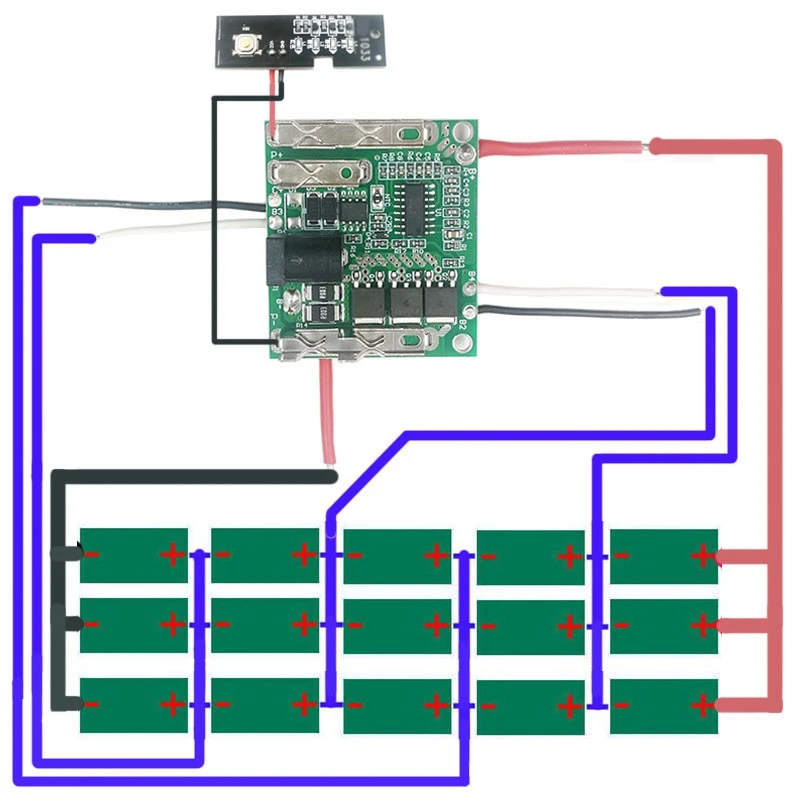 Li-Ion Battery Case Circuit Board PCB for Lomvum Zhipu Hongsong Jingmi No Original Makita 18V Lithium Battery