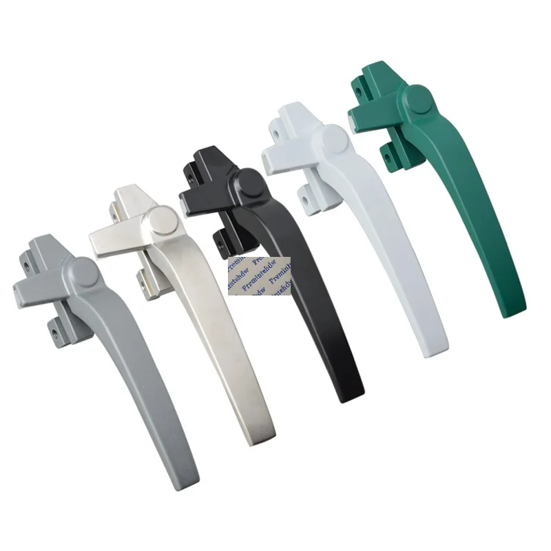 

4Pcs Window Casement Locking Handle Latch Aluminum Alloy Side Mount Brushed Steel Green White Black Silver