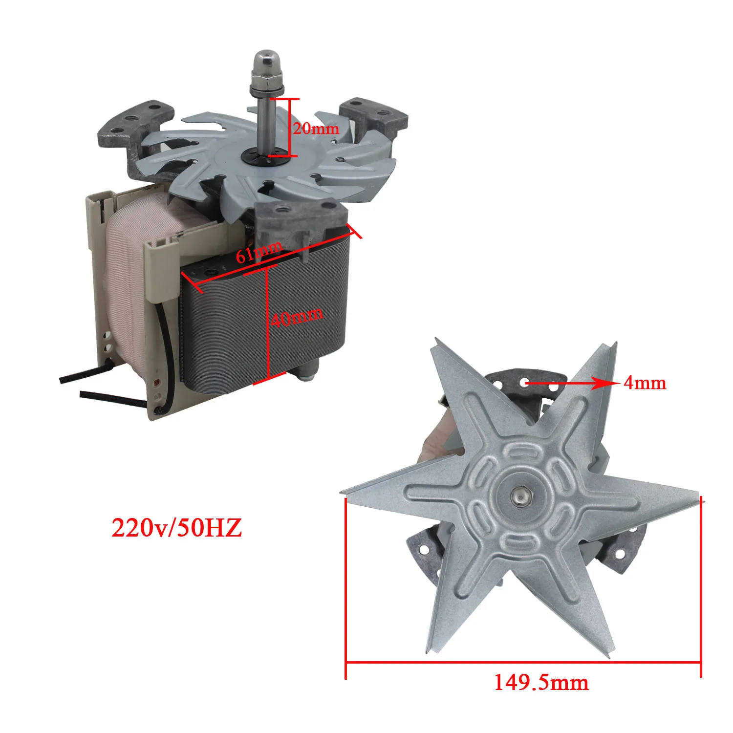 oven motor for Commercial electric oven oven fan motor ac shaded pole motor microwave oven motor 220V 45w 50hz