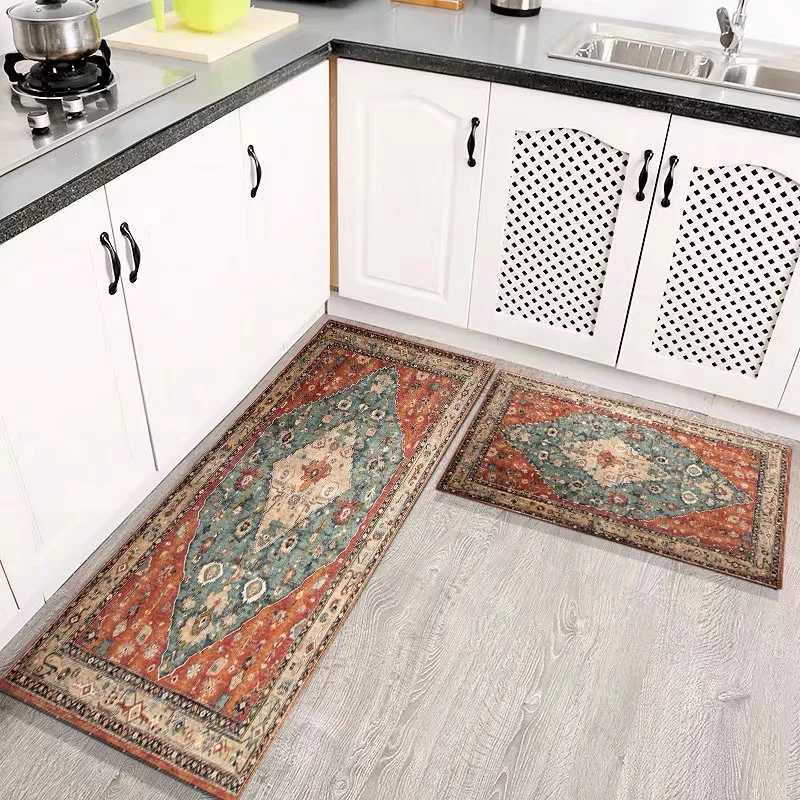 Long Kitchen Mat Antislip Geometric Bath Mat Morocco Style Modern Area Rugs Living Room Balcony Printed Carpet Hallway Doormat