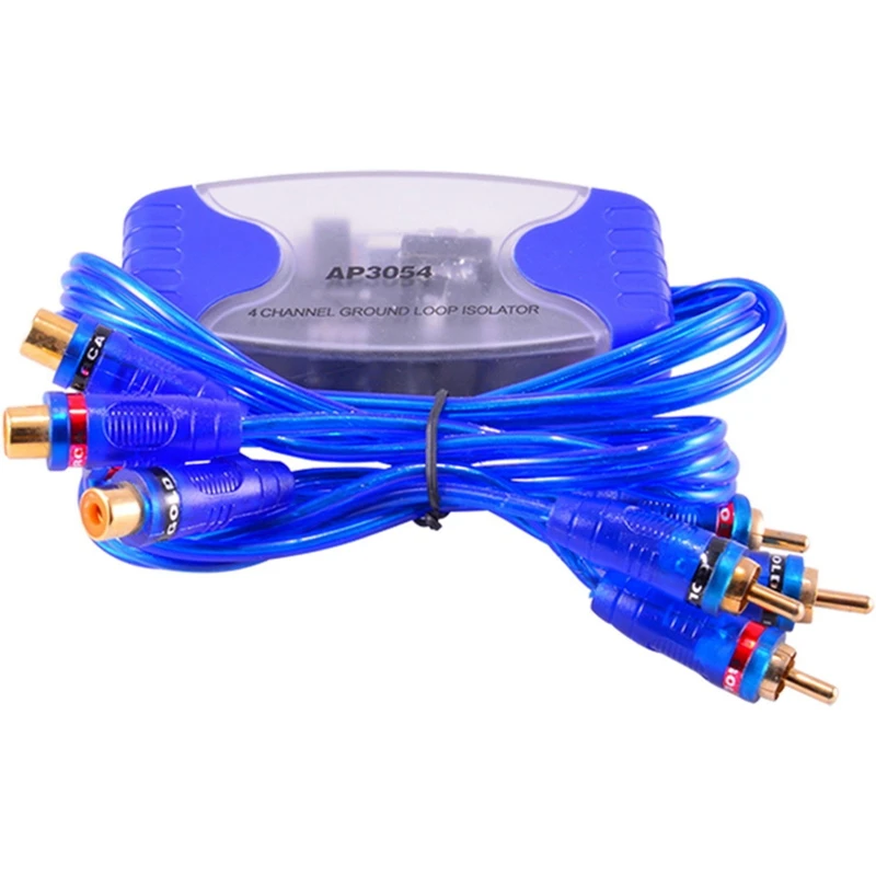 4-Channel Rca Audio Noise Filter Suppressor Ground Loop Isolator Car Stereo 50W