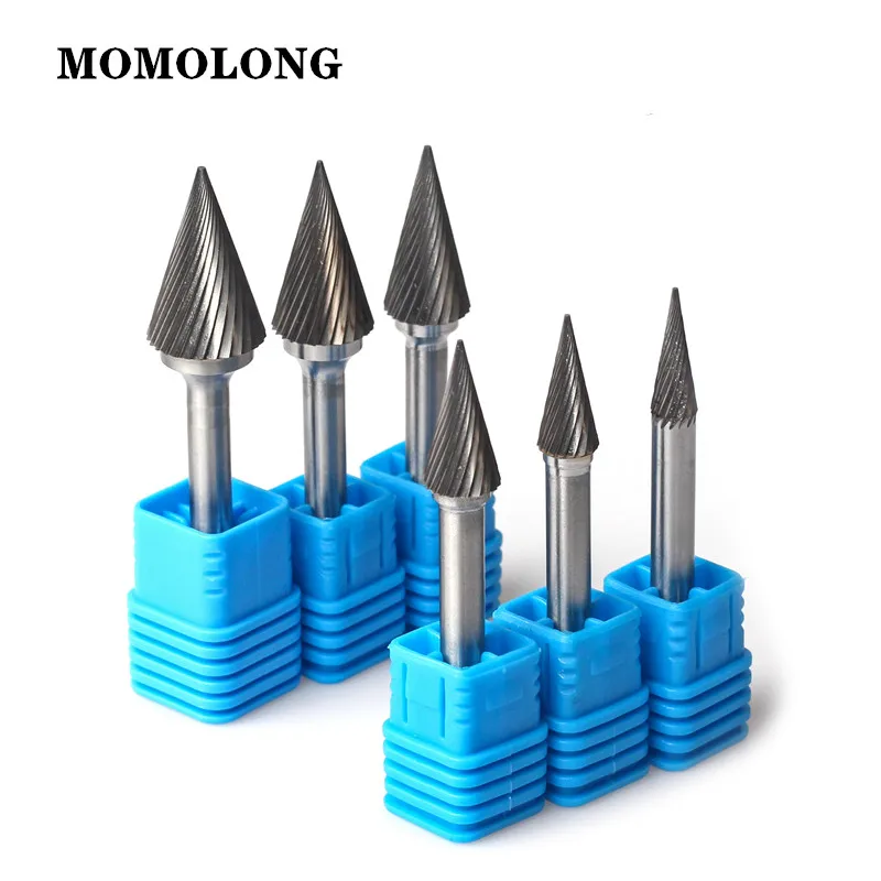 M Type Head Tungsten Carbide Rotary File Tool Drill Milling Carving Bits Point Burr Die Grinder Abrasive Tools