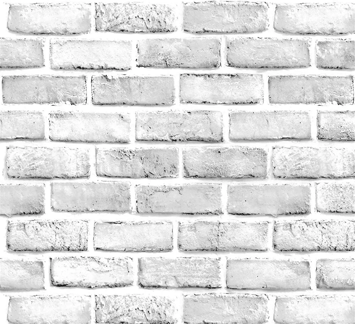 HDHome White Gray Brick Wallpaper Grey Self-Adhesive Paper Home Decoration Peel and Stick Backsplash Wall Panel Door Decor