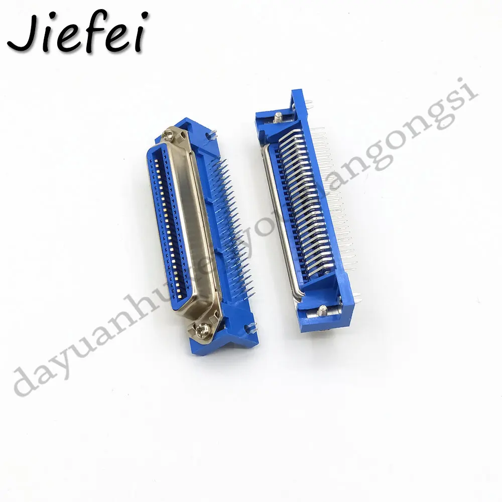 1Pcs 36Pin 50Pin Female 90 degree right angle Centronic IDC Crimp Connector for SCSI Ribbon Flat Cable Selling