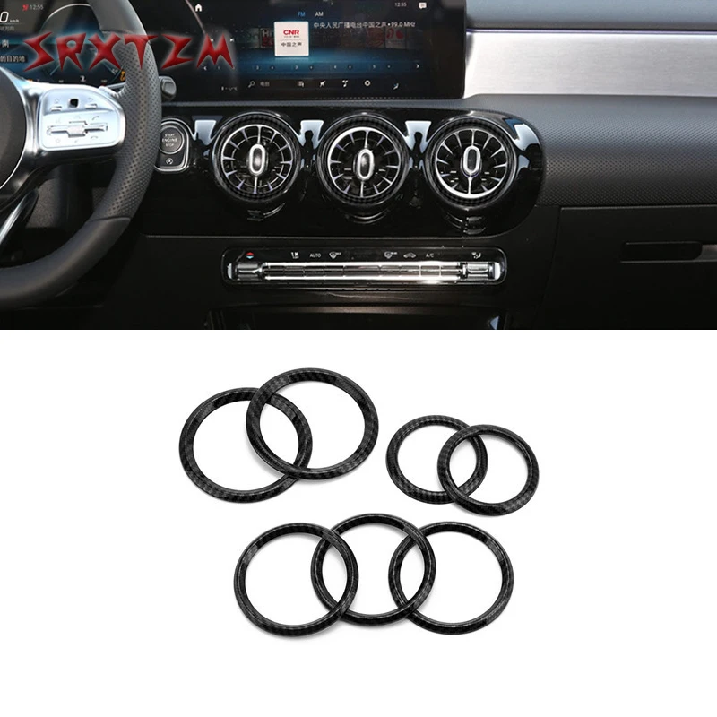 Car Ac Vent Trim Ring Sticker For Mercedes Benz W177 W247 C118 Glb180 Gla200 Amg Air Condition Outlet Decorative Cover