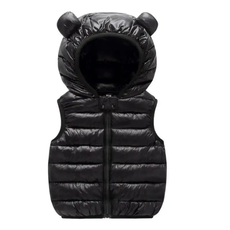 Autumn Children Warm Down Vest Baby Cotton Waistcoat Kids Outerwear Vest Children Clothing Boys Girls Hooded Jackets Vest