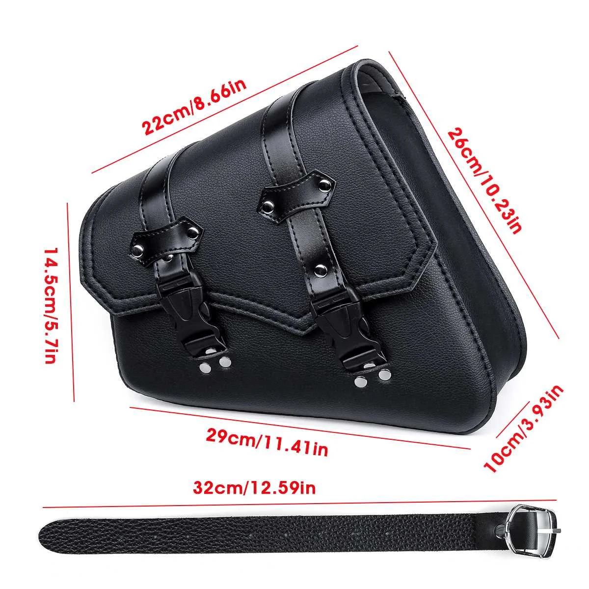 Universal Motorcycle Saddlebags Side Tool Bags Gloves Luggage Storage Saddle Bag Pouch PU Leather