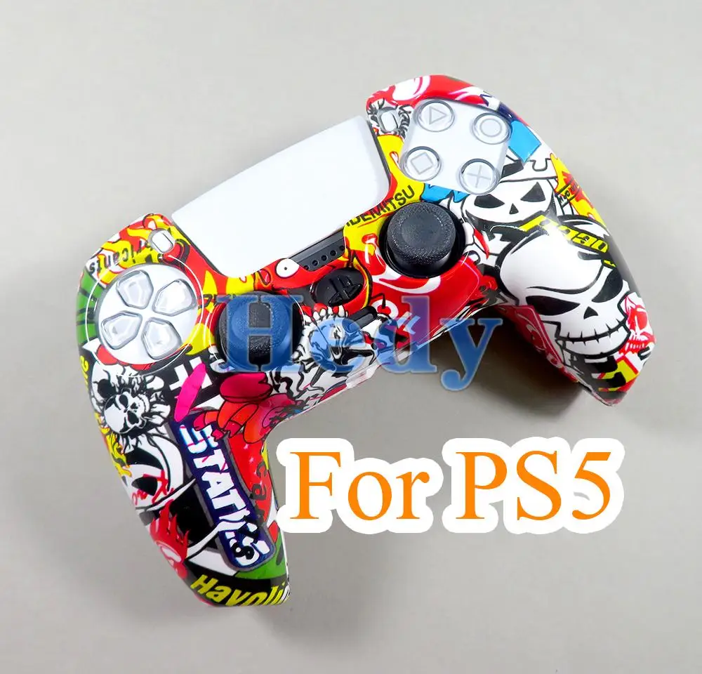 

30PCS Handle Plating Protective Shell Colorful Handle Hard For PS5 Controller Protective Case Sleeve Handle Skin Cover
