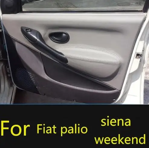 4PCS Microfiber Leather Door Panels Armrest Protective Cover For Fiat Palio Siena Weekend car accessories interior