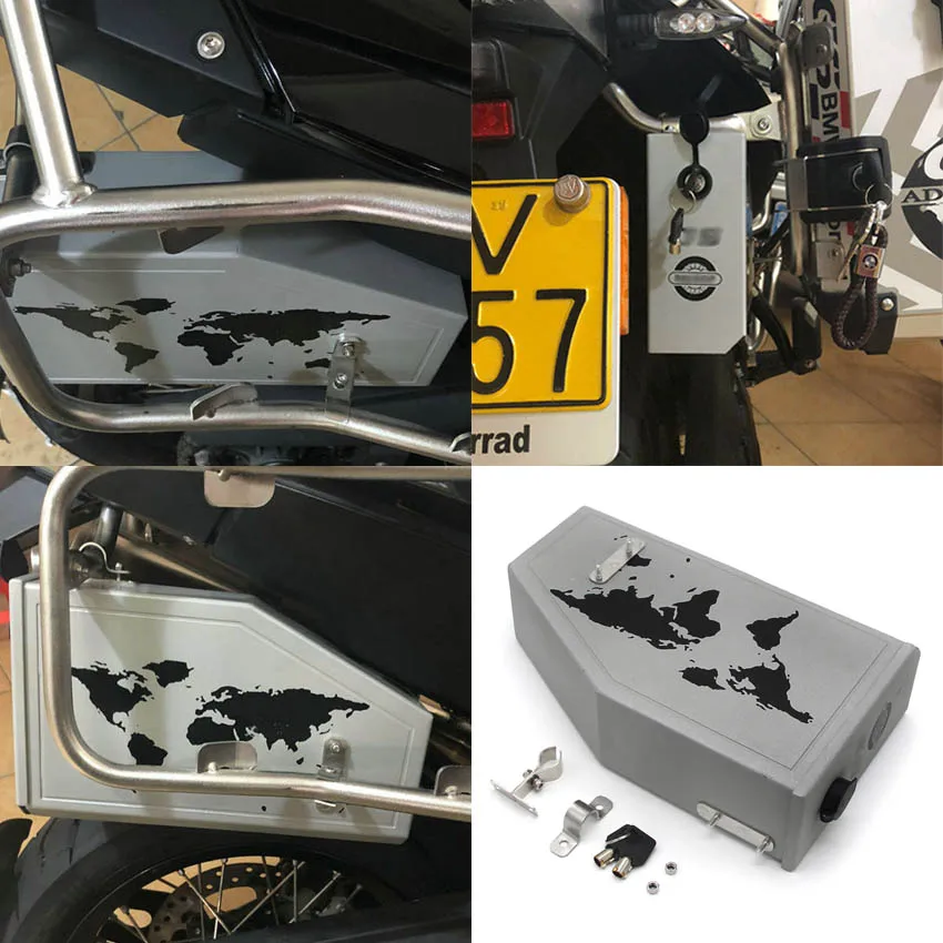 

For BMW R1250GS 2018-2019 Left Tool Box Decorative Tool Box Case with Aluminum Bracket Motorcycle Accessories