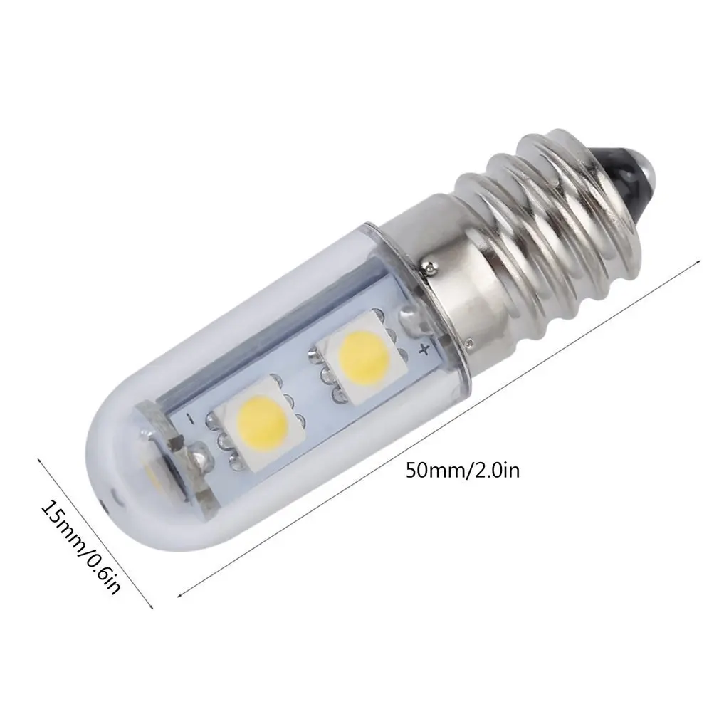 Mini E14 1W 7 LED 5050 SMD Warm White Light For Sewing Machine Refrigerator Lamp 220V LED Bulb