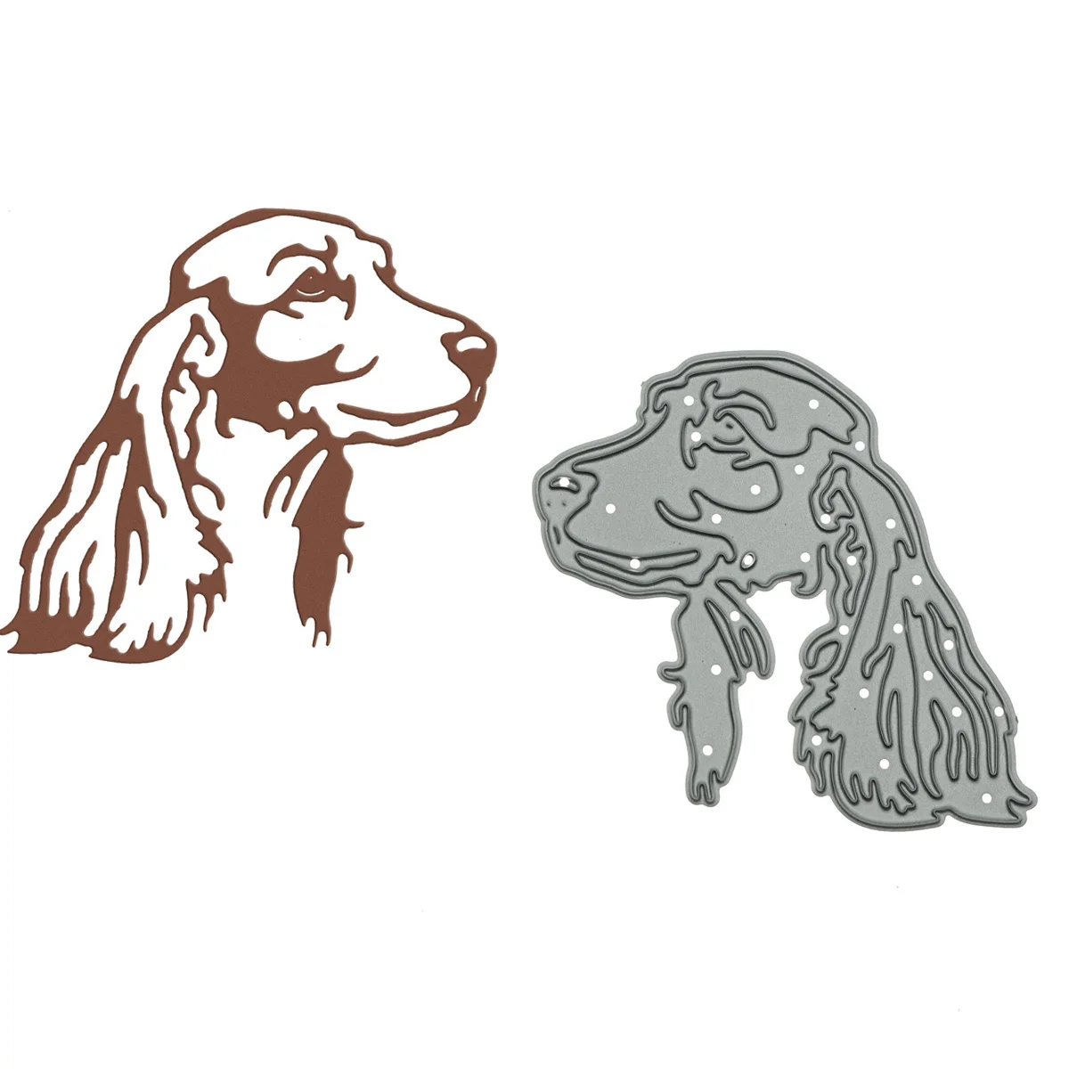 Small Size Cocker Spaniel Dog Pattern Metal Cutting Dies Scrapbooking Decorating Craft Paper Cutter Mold Punch Stencils