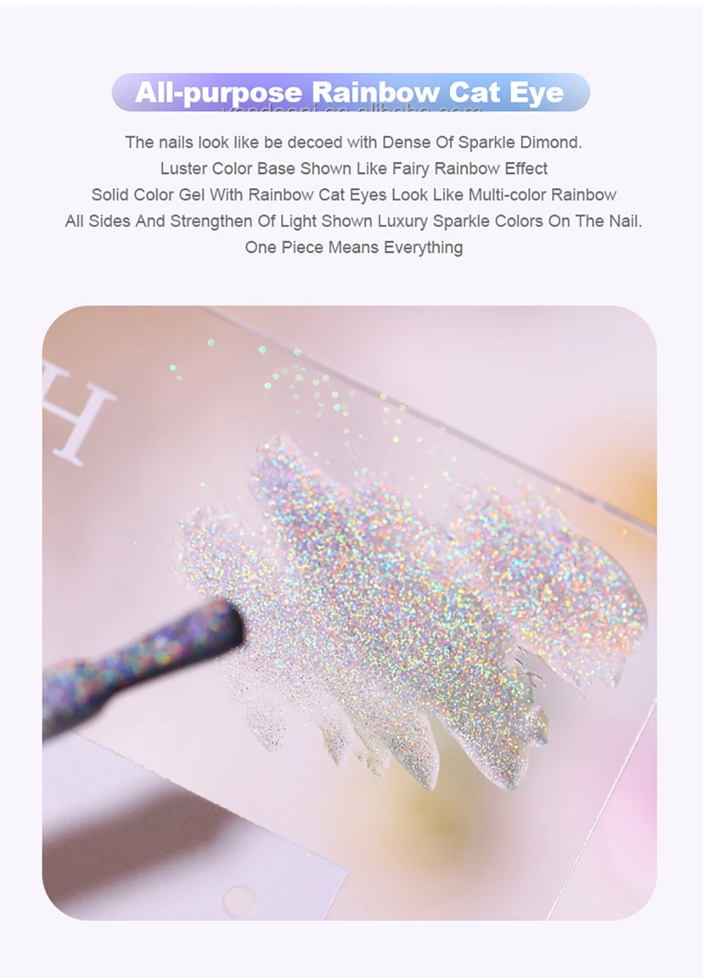 Vendeeni 15ml Universeller Regenbogen-Katzenaugen-Gel-Nagellack Laser-Glitzer Magnetischer Gel-Lack Kann mit Jeder Grundfarbe Kombiniert Werden – Detail 8