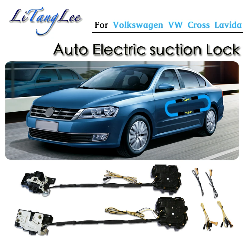 For Volkswagen Cross Lavida 2017~2019 Car Soft Close Door Latch Pass Lock Actuator Electric Absorption Suction Silence Closer