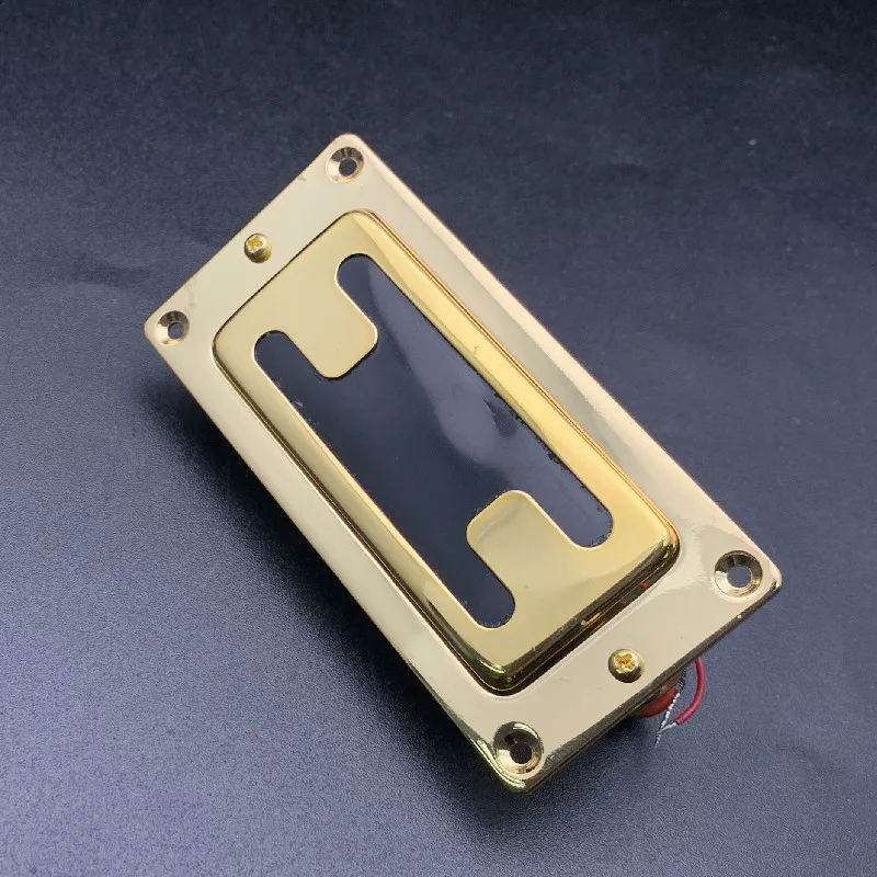 Mini Style Two Line Sealed Electric Gutiar Bass Humbucker Pickup Neck/Bridge Pickup Gold