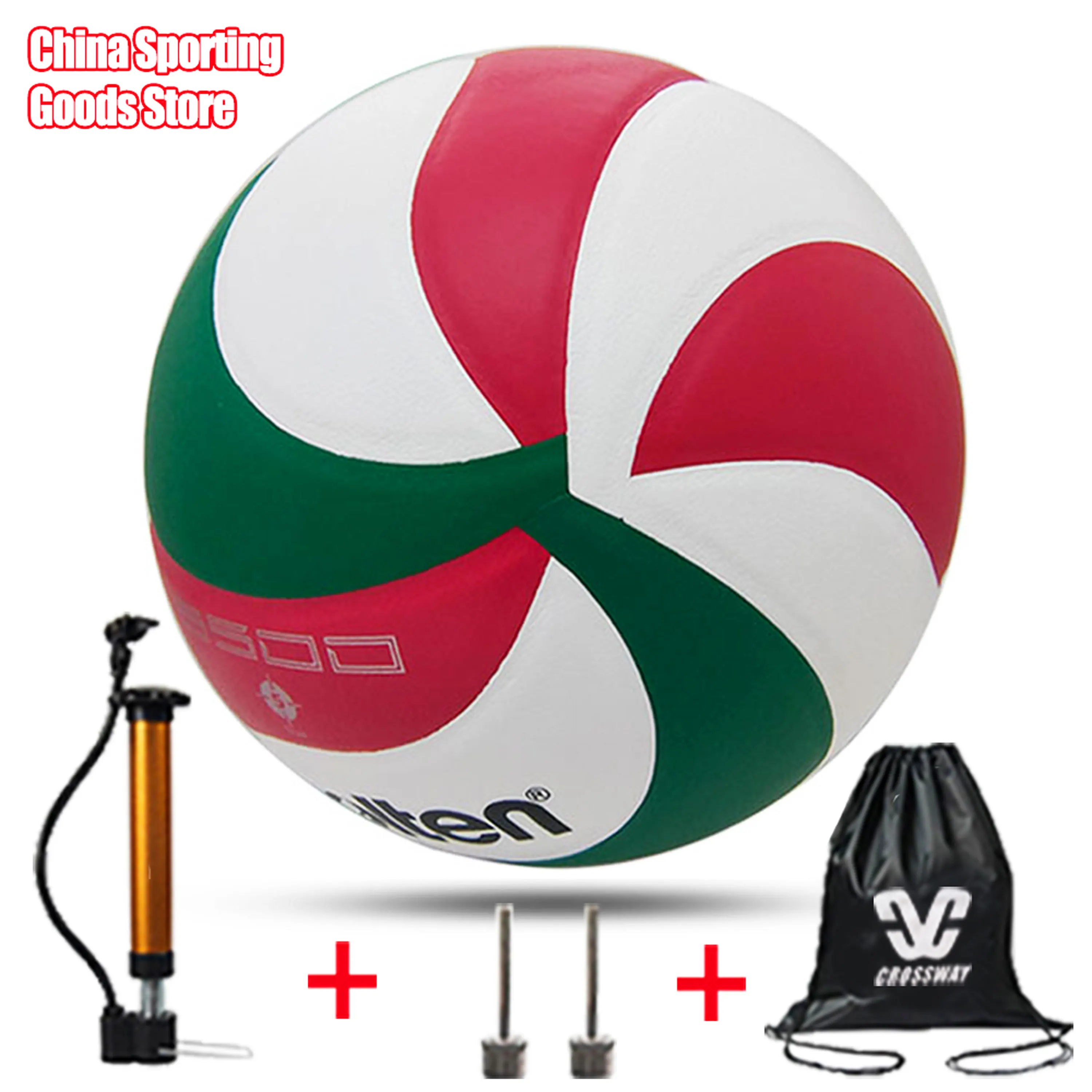 Printing Volleyball ball,Model5500,Size 5, Christmas Gift Volleyball, Outdoor Sports, Training,Optional Pump + Needle + Bag