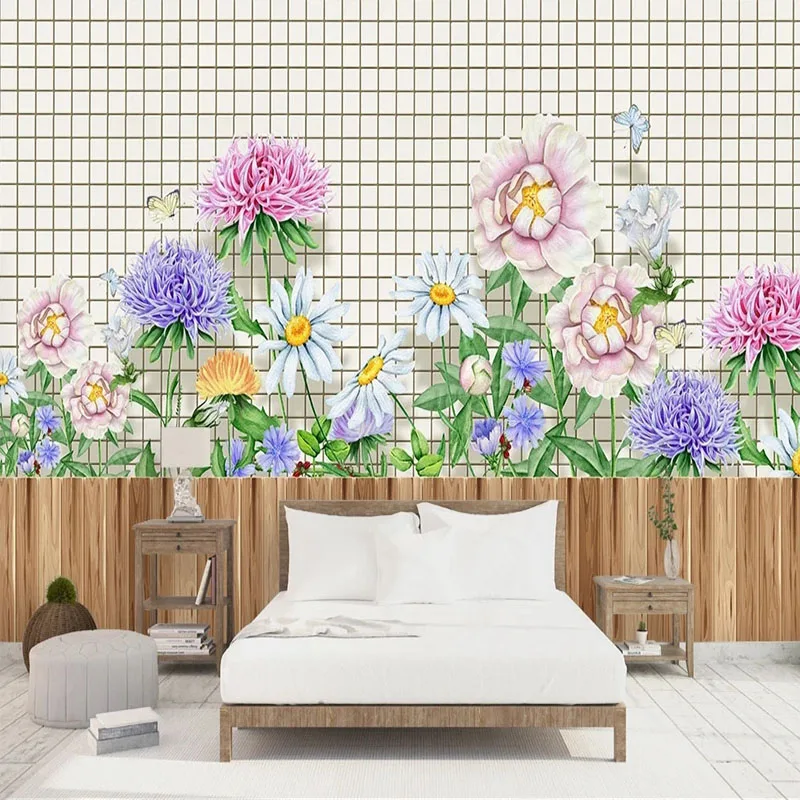 Custom Photo Wallpaper 3D Stereo Flower Mural Living Room TV Sofa Bedroom Home Decor Fresco Wall Painting Papel De Parede Sala