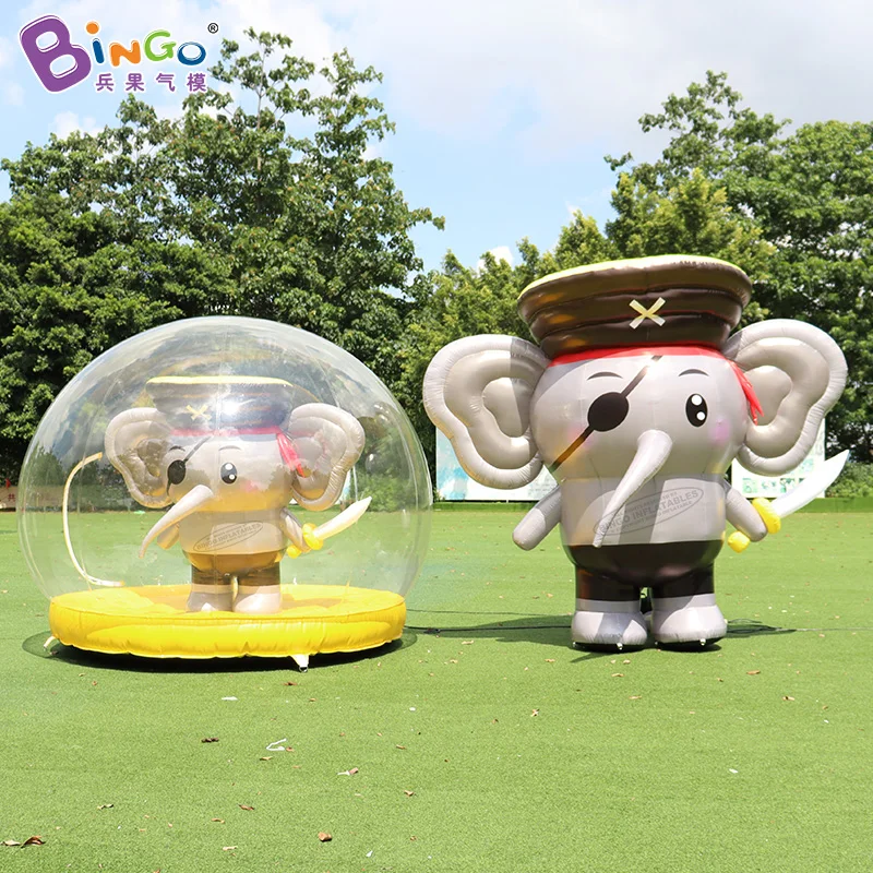 Adorable inflatable cartoon elephant for party decoration / Customized inflatable bubble tent with cartoon for event - toys