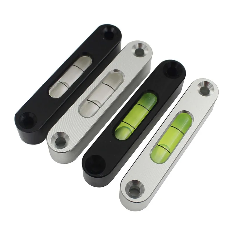 Haccury-mini Bar Nível Metal Alta Precisão Tira Longa Bolha Horizontal Espírito Nivelamento Régua 50x10x10 mm