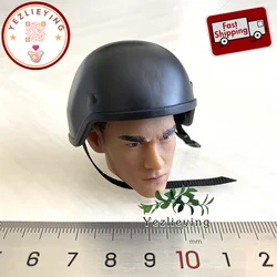 1/6 Bilancia Soldato Accessori di Scena Nero SWAT Antiproiettile Casco Cap Cappello Modello di Copertura Misura 12 