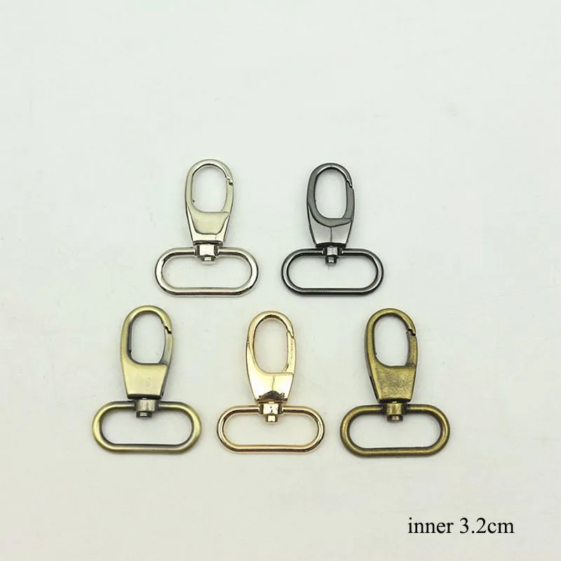 

20pcs 32mm Metal Buckles for Bag Strap Dog Collar Webbing Swivel Trigger Snap Hook DIY Handbag Bag Hanger Connector