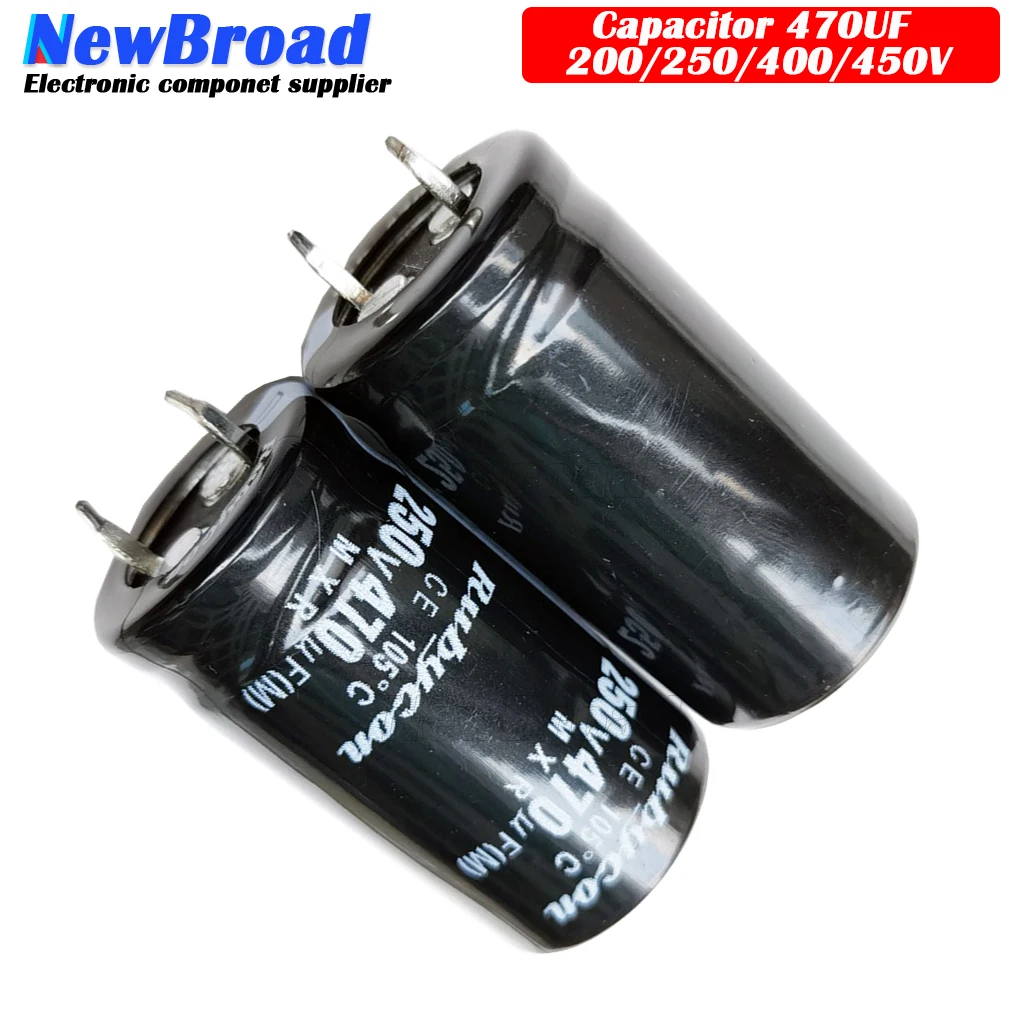 2-5PCS Cow Foot Aluminum Electrolytic Capacitor 470UF 200V 250V 400V 450V 22*35MM 30*50MM 35*40MM 30*45MM 25*40MM