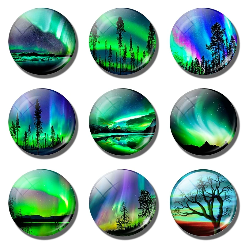 Northern Lights Refrigerator Magnets Glow In The Dark Fridge Magnet Luminous Fridge Magnet Souvenir Sticky Notes Home Decoration