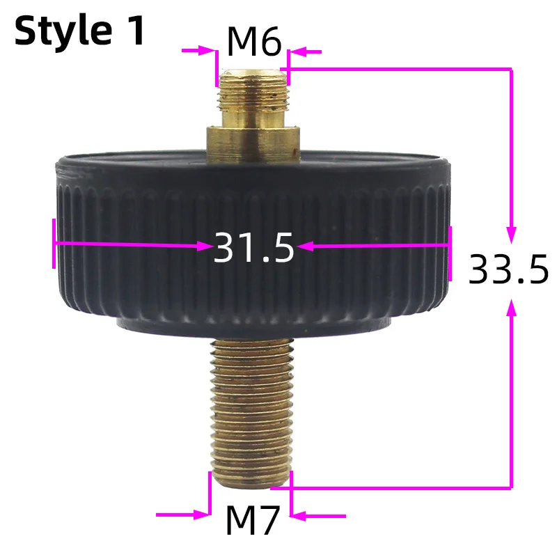 Foot Screw Leveling Adjustment Handwheel Footsrews for Total Station Level 1PCS