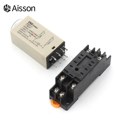 Imagen 2 del producto Temporizador de retardo de H3Y-2, interruptor de relé de tiempo DPDT, perilla giratoria ajustable, CA 220V, cc 12V, 24V, 0-60 minutos/segundos con toma de Base
