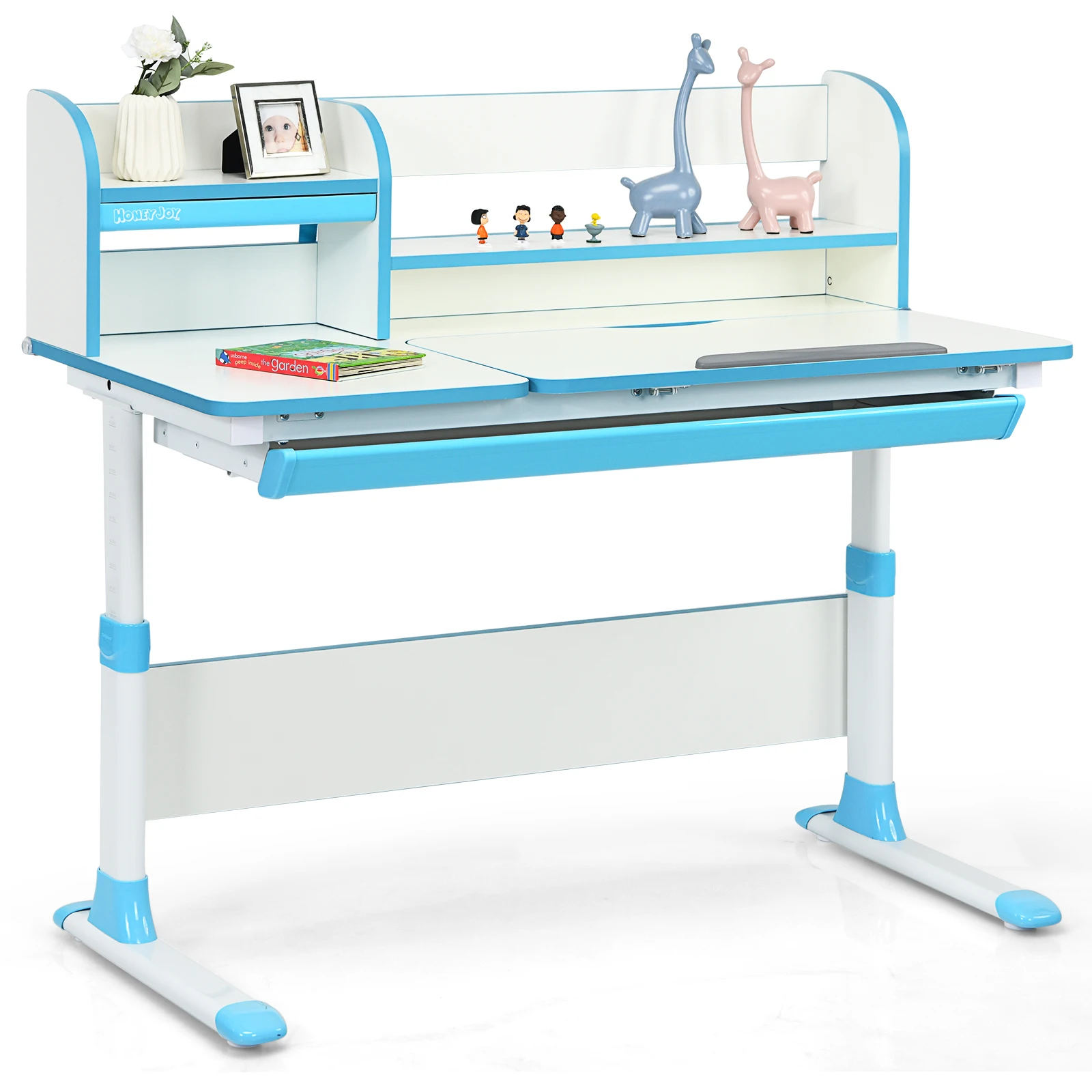 

Honeyjoy Adjustable Height Kids Study Desk Drafting Table Computer Station