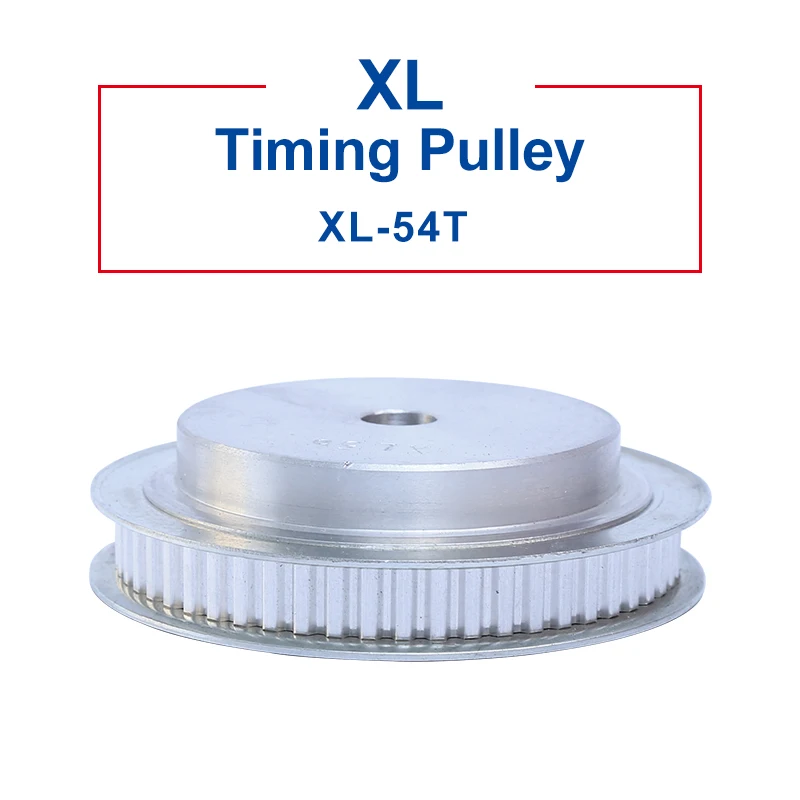 1 piece XL-54T Timing Pulley Aluminum Material Belt Pulley Process Hole 12 mm Slot Width 11 mm Match With XL-10 mm Timing Belt