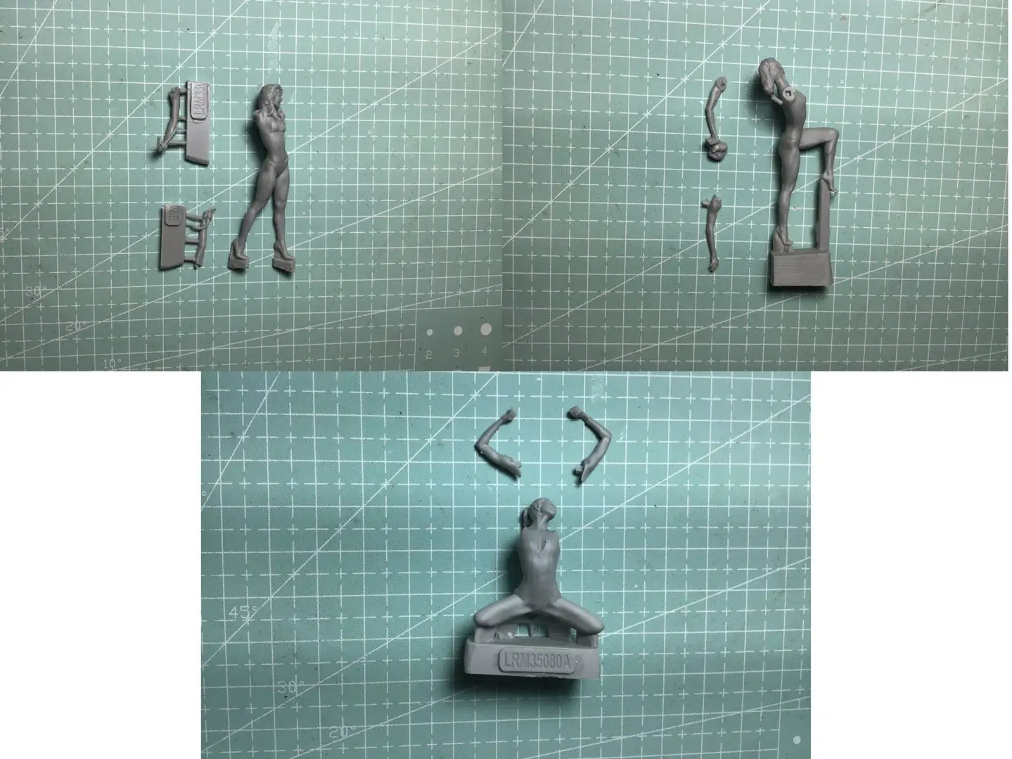 1/35  Resin Model Figure GK，3 Figure , Unassembled and unpainted kit