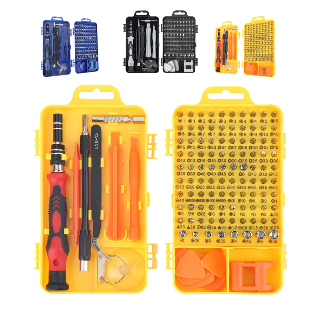 

NEW Arrival 115 In 1 Multitools Repair Mobile Phone Hand Tools Screwdriver Set Precision Torx Hex Screw Driver Kit Magnetic Bits