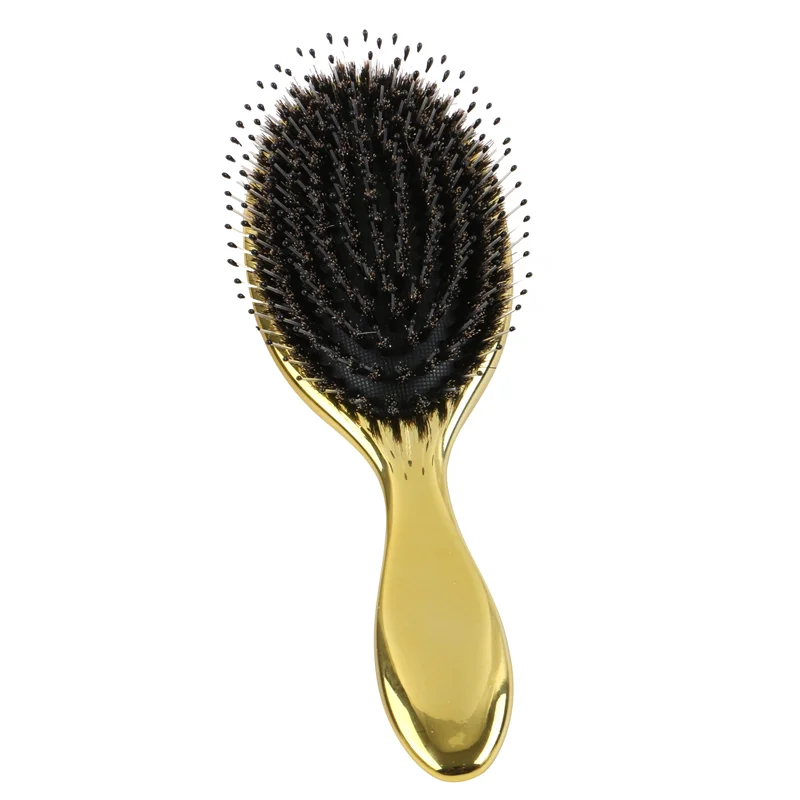 Brosse à cheveux en poils de sanglier, peigne de Massage pour Salon de coiffure, outils de coiffure, placage lisse, brosse pour cheveux bouclés, 1