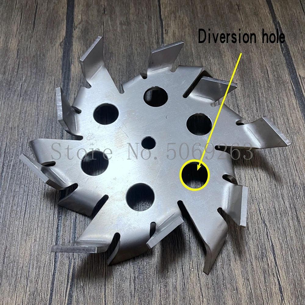 1PC 304 stainless steel Sawtooth dispersing disc with diversion hole,Suitable for mixing high viscosity material stirring plate