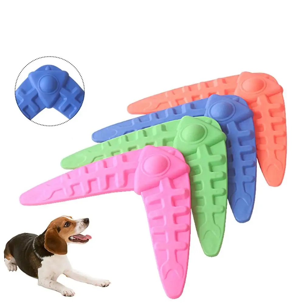 

Dog Flying Discs Toy Bite Resistant Puppy Boomerang Pet Interactive Training Darts Molar Chew Toys For Small Medium Large Dogs