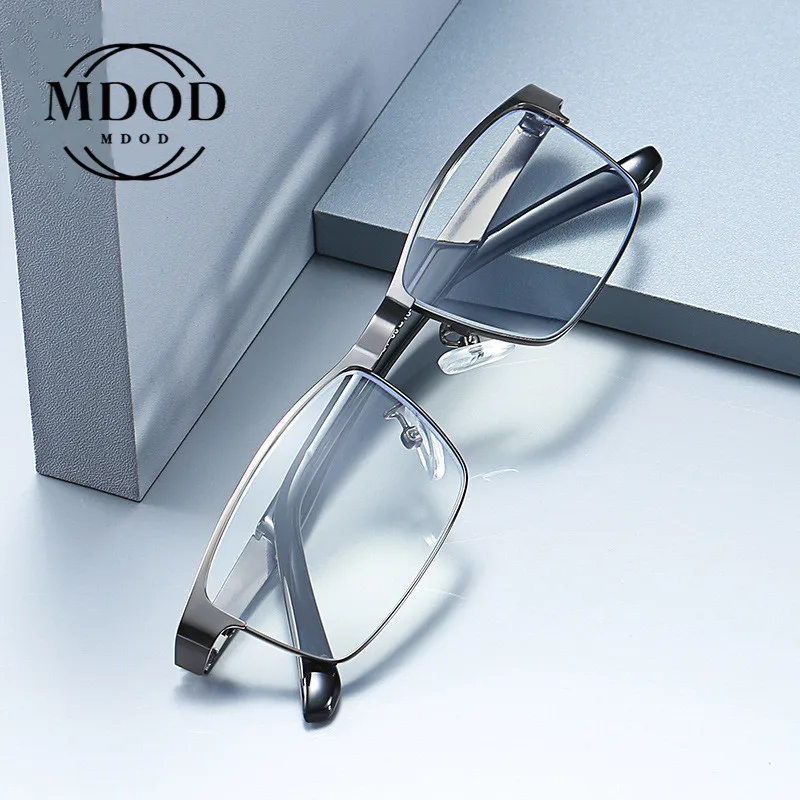 

2020 New Anti-blue Business Glasses Men and Women Reading Glasses Half-frame Stainless Steel Reading Glasses Ladies +1.0 To 4.0