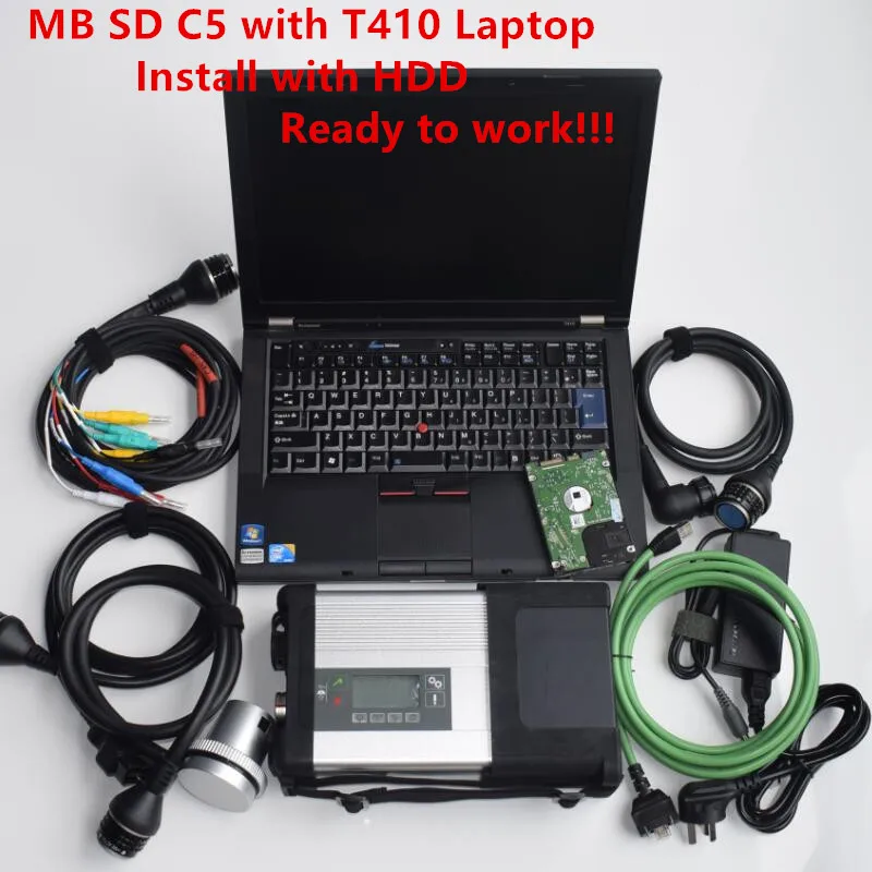 

laptop T410 i5 cpu with MB Star SD C5 full set with HDD V06/2024 software for MB STAR C5 diagnosis compact 5 MB dianostic tool