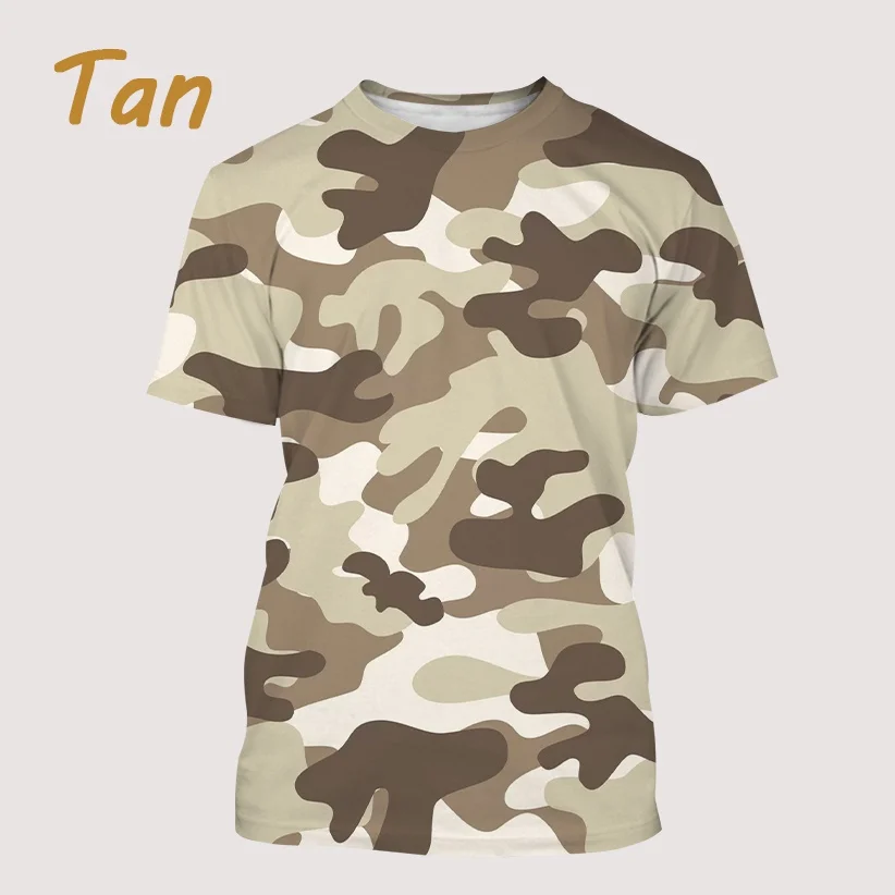 Summer Camouflage T Shirts Unisex T-Shirt Casual Short sleeve Breathable Camo Round neck Military T Shirts